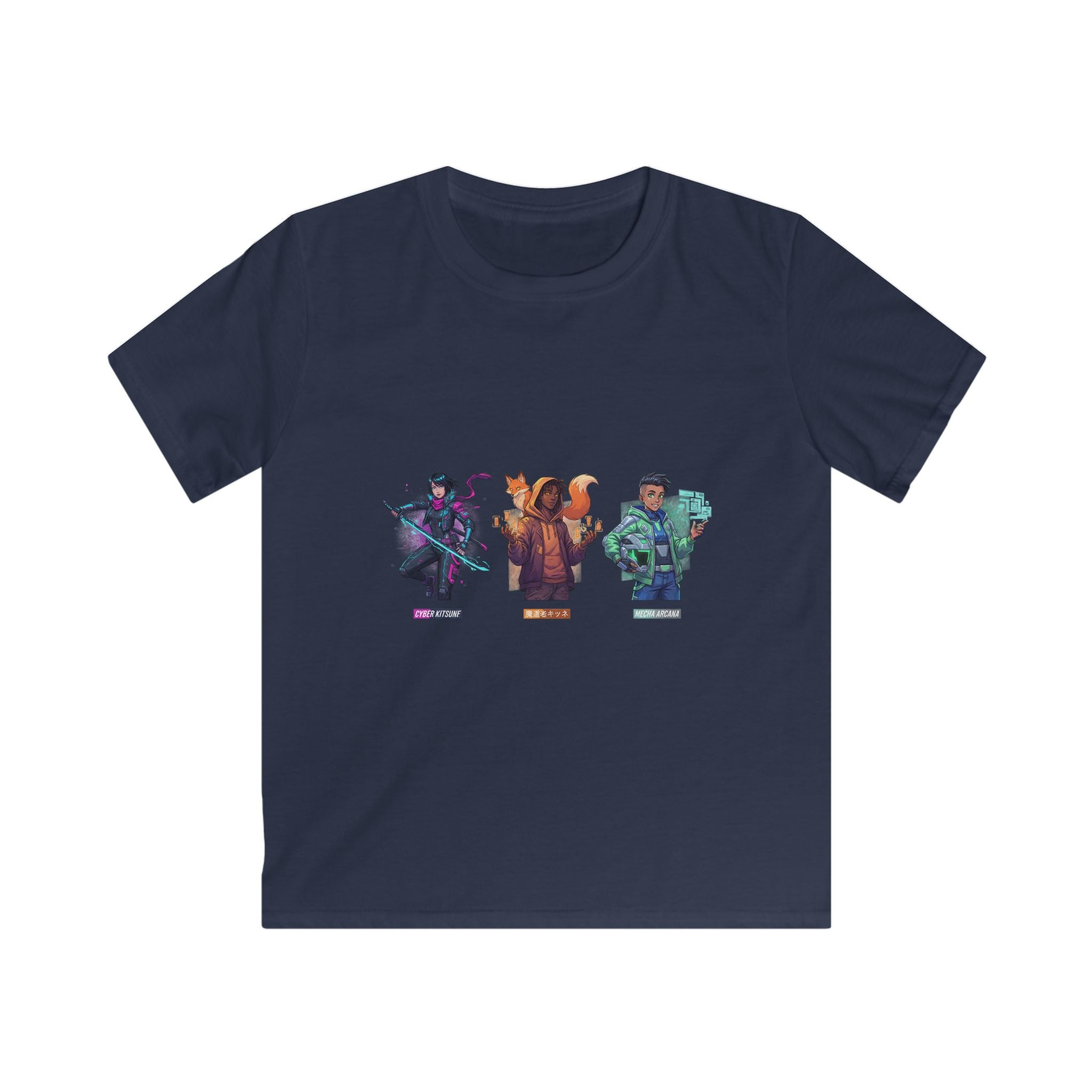 Kids Tee — Colorful Fantasy Heroes Trio Graphic
