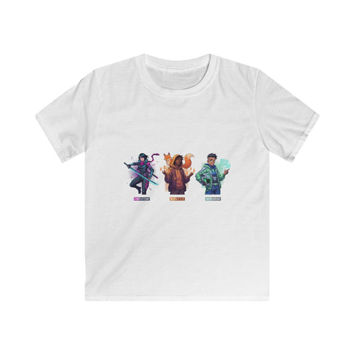 Kids Tee — Colorful Fantasy Heroes Trio Graphic