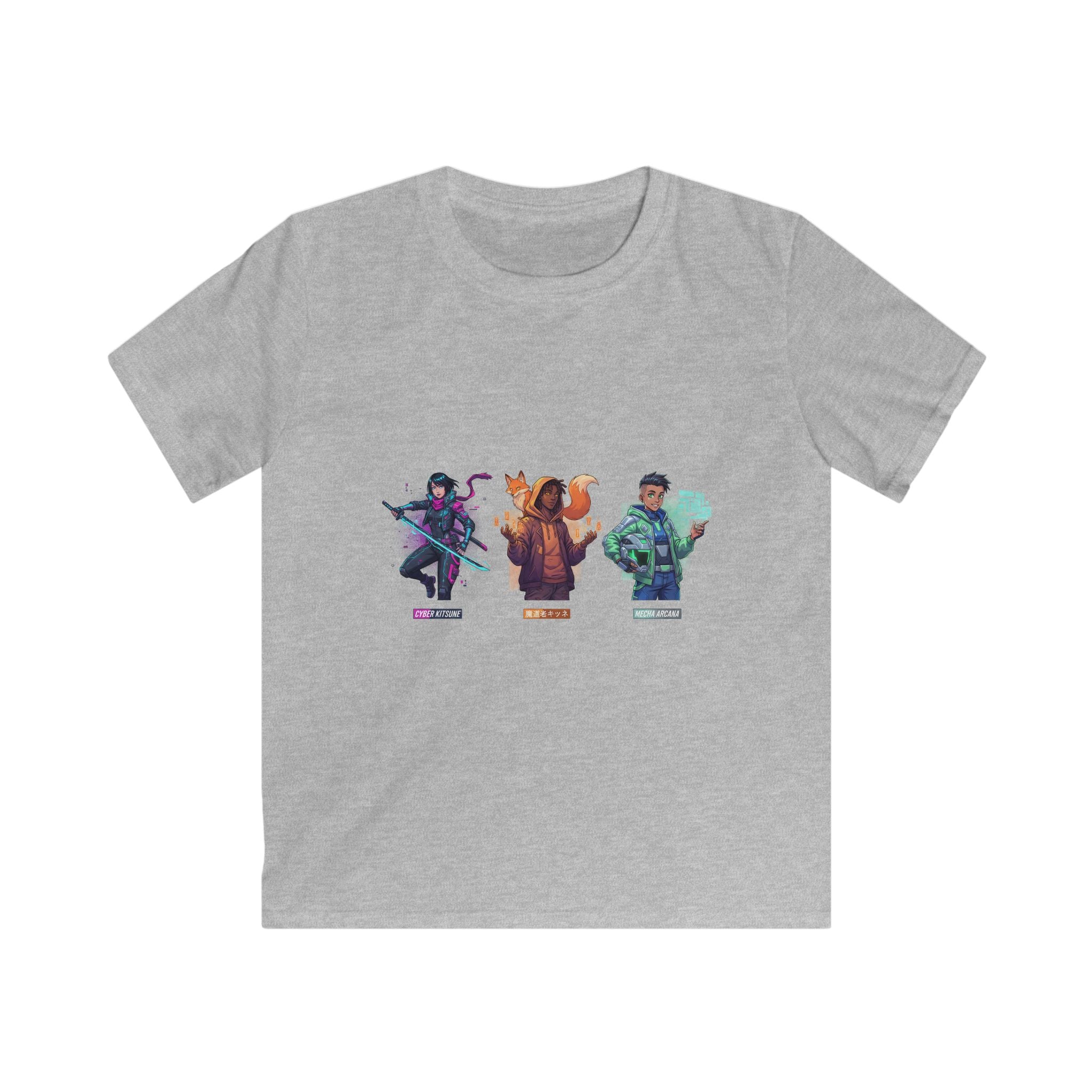 Kids Tee — Colorful Fantasy Heroes Trio Graphic